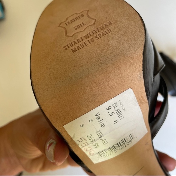 Stuart Weitzman Black Strap Platform High Heels - Picture 4 of 13